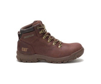 Caterpillar Work Boots South Africa Mae Steel Toe Waterproof Brown - Cat Boots For Women - JP1587209